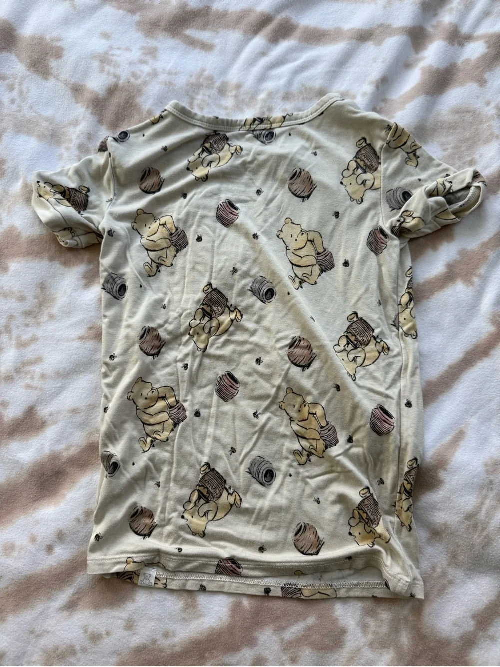 Little Snuggles 3T Pale Yellow Winnie-the-Pooh Print Pajama Set